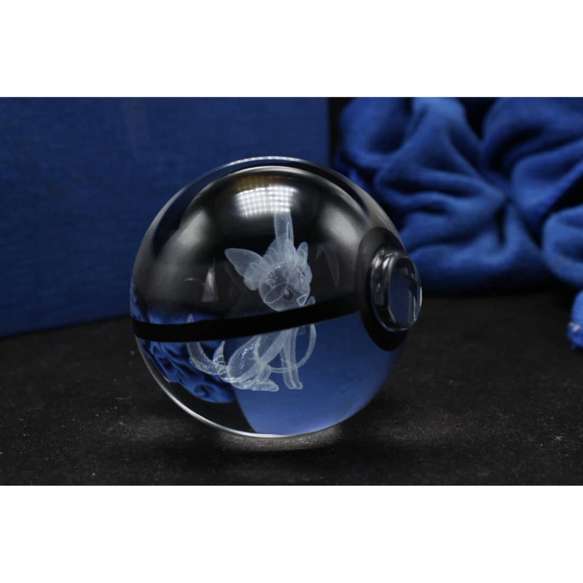 Pokemon 3D Crystal Ball Pokeball Sylveon Night Light 8cm XL Size - NEXTLEVELUK