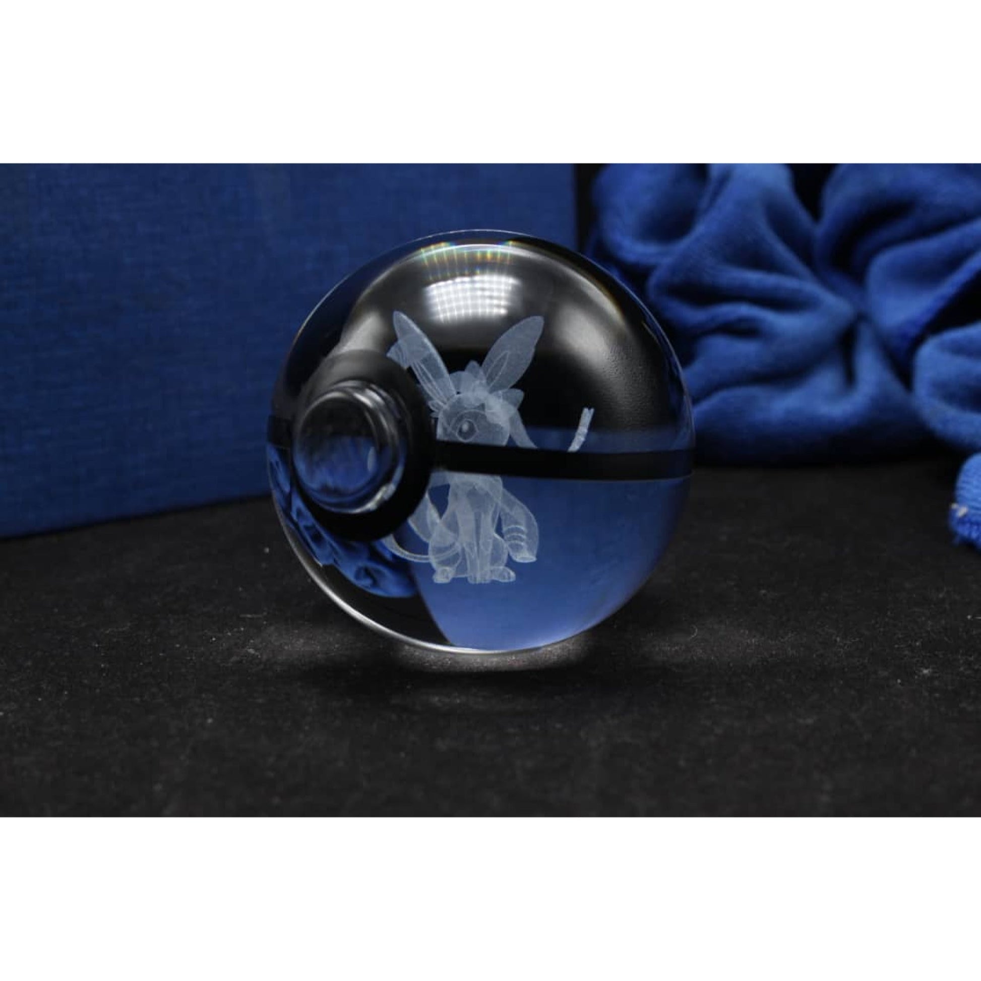 Pokemon 3D Crystal Ball Pokeball Sylveon Night Light 8cm XL Size - NEXTLEVELUK