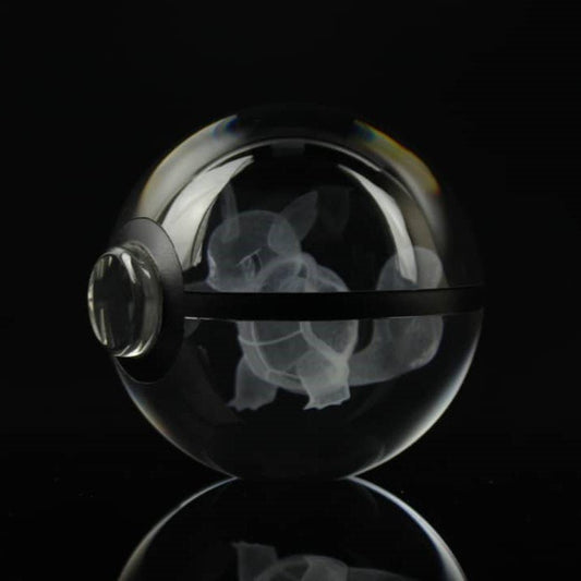 Pokemon 3D Crystal Ball Pokeball Wartortle Night Light 8cm XL Size - NEXTLEVELUK