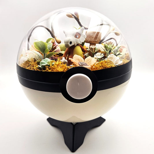 Pokemon Cubone Crystal Terrarium Plains White Poke Ball Handmade - NEXTLEVELUK