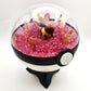 Pokemon Eevee Light Up LED Crystal Terrarium Dark Pink/White Poke Ball Handmade - NEXTLEVELUK