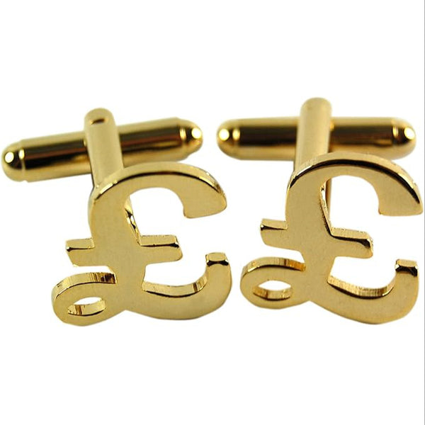 Bomb Giftware Pound Sign Gold Effect Cufflinks DAMAGED BOX