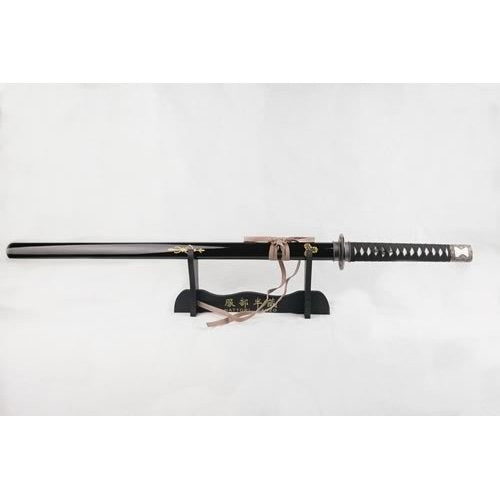 Kill Bill Bride Hattori Hanzo Straight Metal Katana Sword With Stand