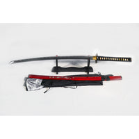 Shogun’s Red Rage Katana with 1095 Clay Tempered Makuri Lamination Metal Sword