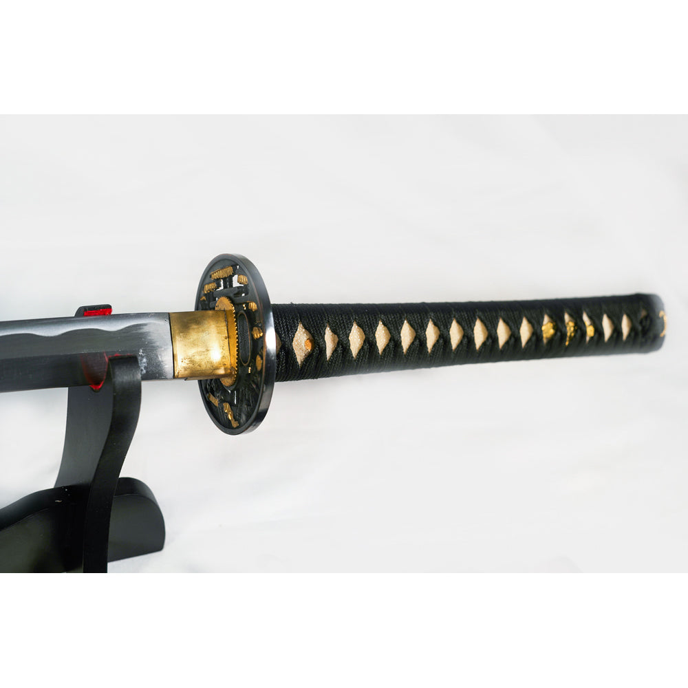 Shogun’s Red Rage Katana with 1095 Clay Tempered Makuri Lamination Metal Handforged Sword