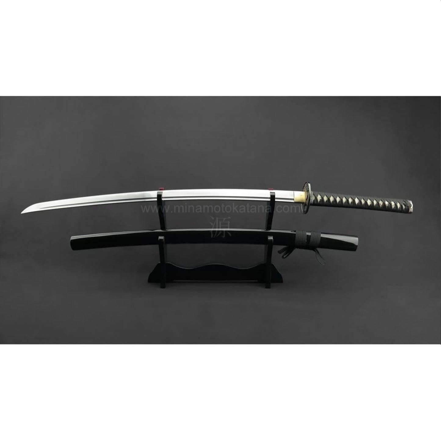 Deluxe Warrior's Rage (Black) Hand Forged In Clay Tempered 1060 Metal Katana Sword