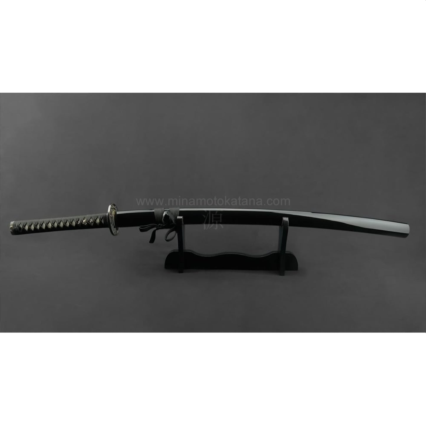 Deluxe Warrior's Rage (Black) Hand Forged In Clay Tempered 1060 Metal Katana Sword