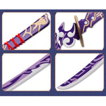 Genshin Impact Raiden Shogun Baal Wooden Cosplay Sword  JT11309BL