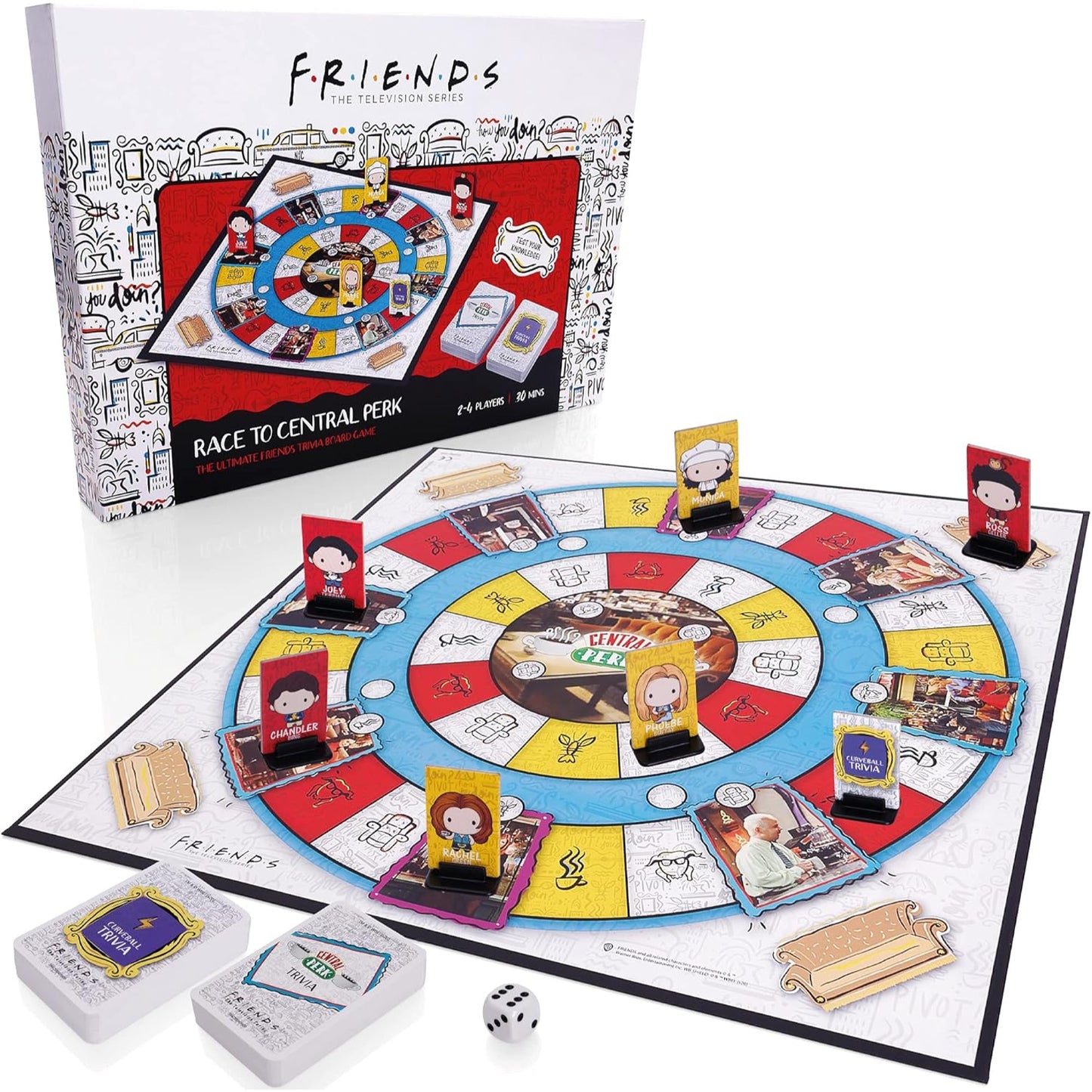 FRIENDS Race To Central Perk Trivia Card & Board Game