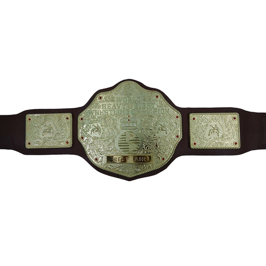 WWF Ric Flair World Heavyweight Championship Replica Wrestling Belt 6MM Diecast Plate
