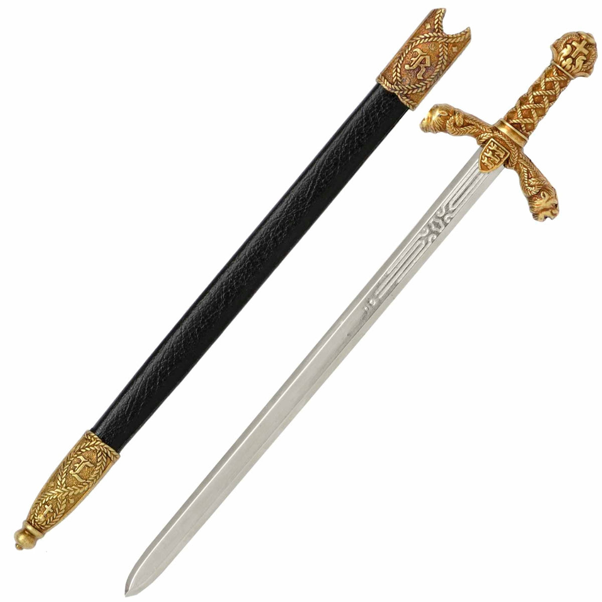 Richard the Lionheart Sword Letter Opener with Scabbard Denix Replica G3032F