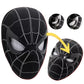 Noir Spider-Man Light Up Interactive Mask with Remote Control Adjustable Eyes