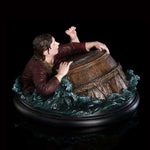The Hobbit Desolation of Smaug Bilbo Baggins Barrel Rider 1/6 Statue DAMAGED BOX
