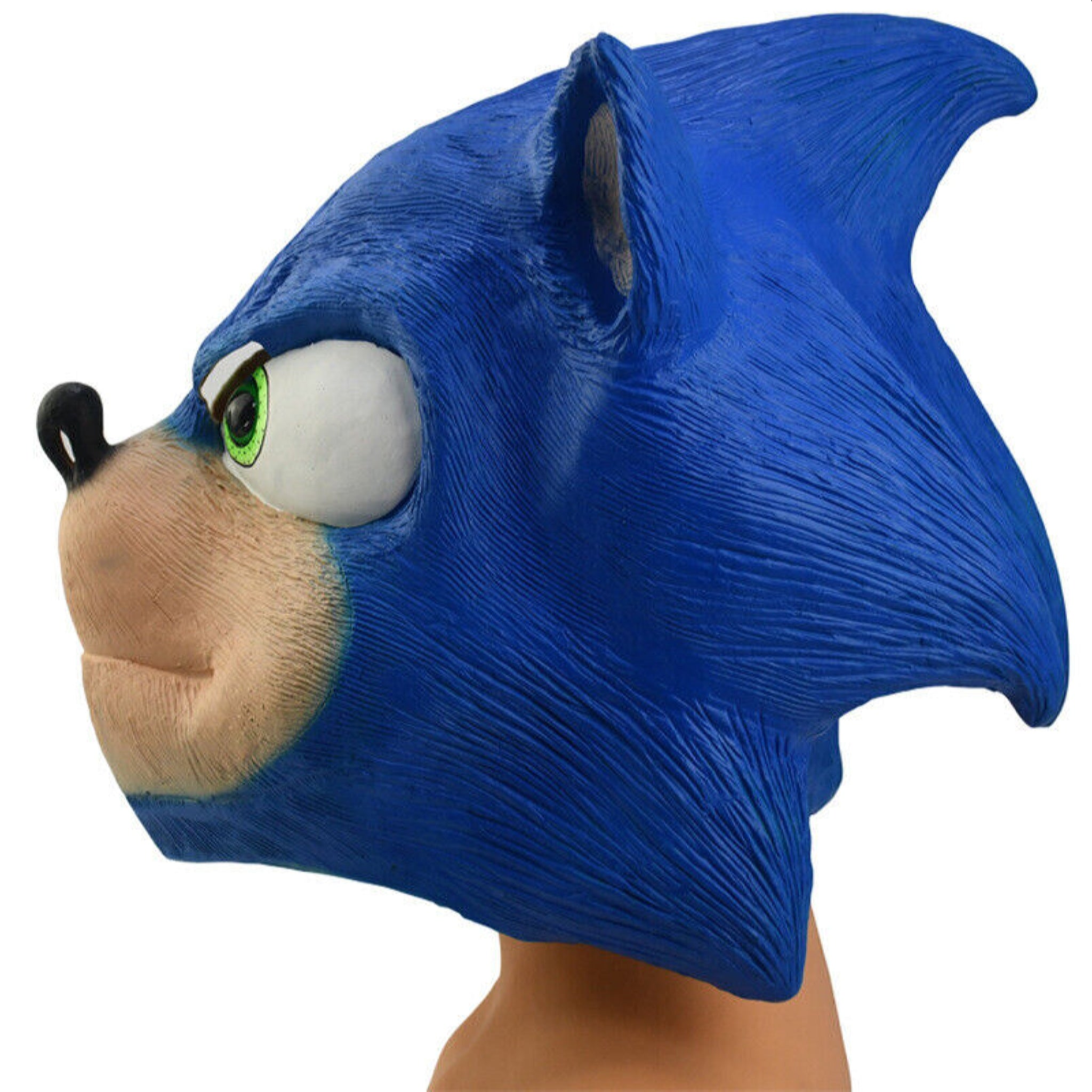 Sonic the Hedgehog Latex Mask for Halloween, Cosplay & Fancy Dress