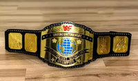 WWE Black Intercontinental Championship Replica Wrestling Title Belt 4MM Brass Plate