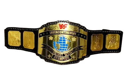 WWE Black Intercontinental Championship Replica Wrestling Title Belt 4MM Brass Plate