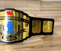 WWE Black Intercontinental Championship Replica Wrestling Title Belt 4MM Brass Plate