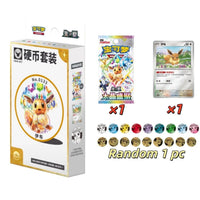 Pokemon Simplified Chinese Terastal Gathering Prismatic Evolutions Coin Set Blind Box