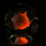 Togepi Pokemon Glass Crystal Pokeball 13 with Light-Up LED Base Ornament 80mm XL Size