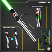 Star Wars Jedi Master Quinlan Vos Spinning Kyber Crystal Combat Lightsaber