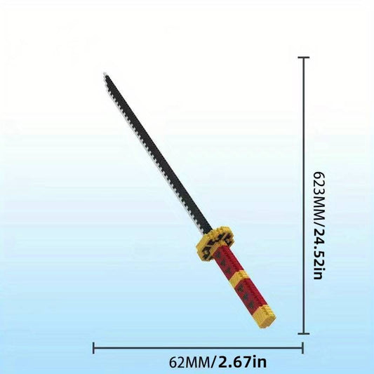 Sandai Kitetsu Sword One Piece Building Blocks Anime Weapon with Scabbard and Stand - NEXTLEVELUK