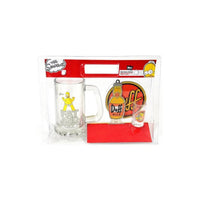 Simpsons Men's Beer Gift Set: Beer Glass, Shot Glass, Coaster, Opener EX DISPLAY