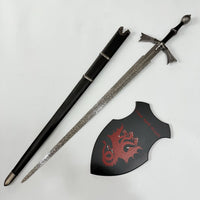 House of Dragon Dark Sister Sword of Daemon Targaryen Metal Sword with Plaque and Sheath