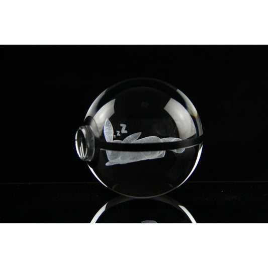 Sleep Umbreon Pokemon Glass Crystal Pokeball 52 with Light-Up LED Base Ornament 80mm XL Size