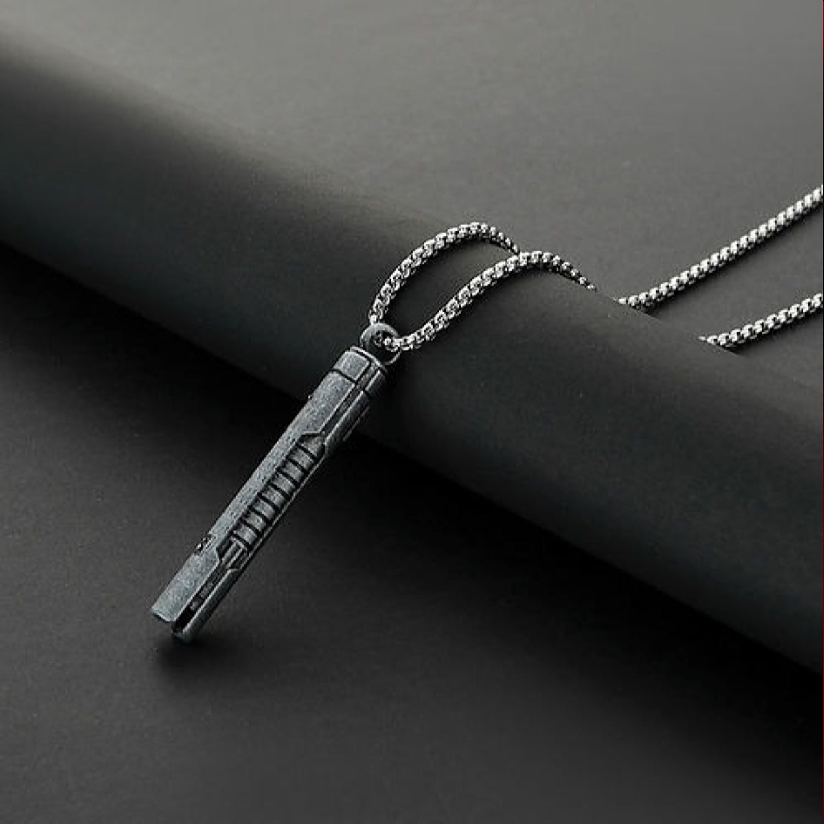 Lightsaber Hilt Stainless Steel Necklace
