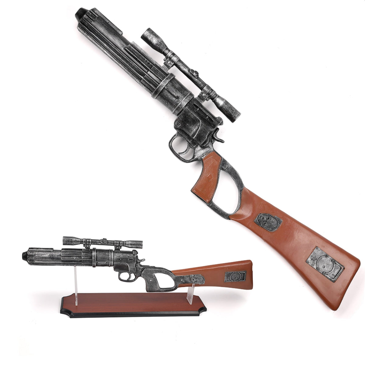 Star Wars Boba Fett EE - 3 Carbine Rifle Resin Prop Replica with Stand JT3040 - NEXTLEVELUK