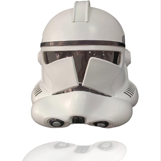 Star Wars Clone Trooper Helmet White PVC - NEXTLEVELUK