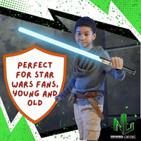 Star Wars Lightsaber Xenopixel Xeno3 Smoothswing OLED Display & Spinning Crystal Chamber Cosplay 177X - NEXTLEVELUK