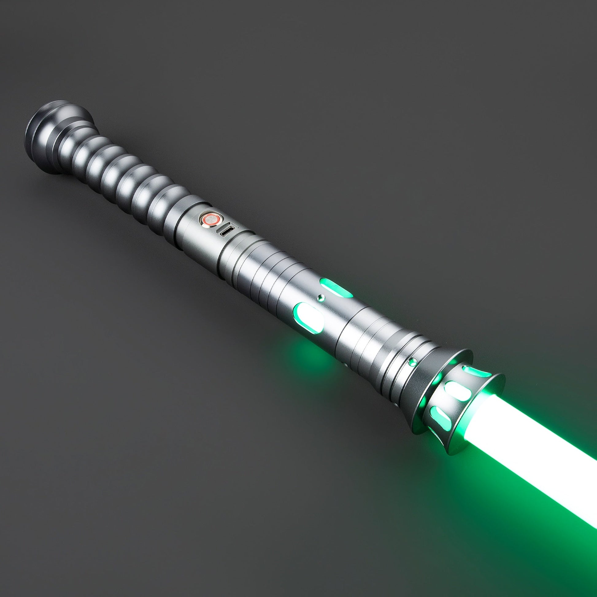 Star Wars No. 105 Baselit Grey Combat Lightsaber RGB Replica (No 28 Base) - NEXTLEVELUK