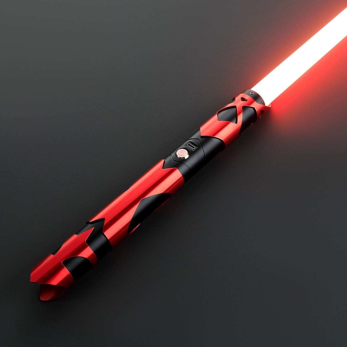 Star Wars No. 162 Red Baselit Combat Lightsaber RGB USB - C Chargable - NEXTLEVELUK