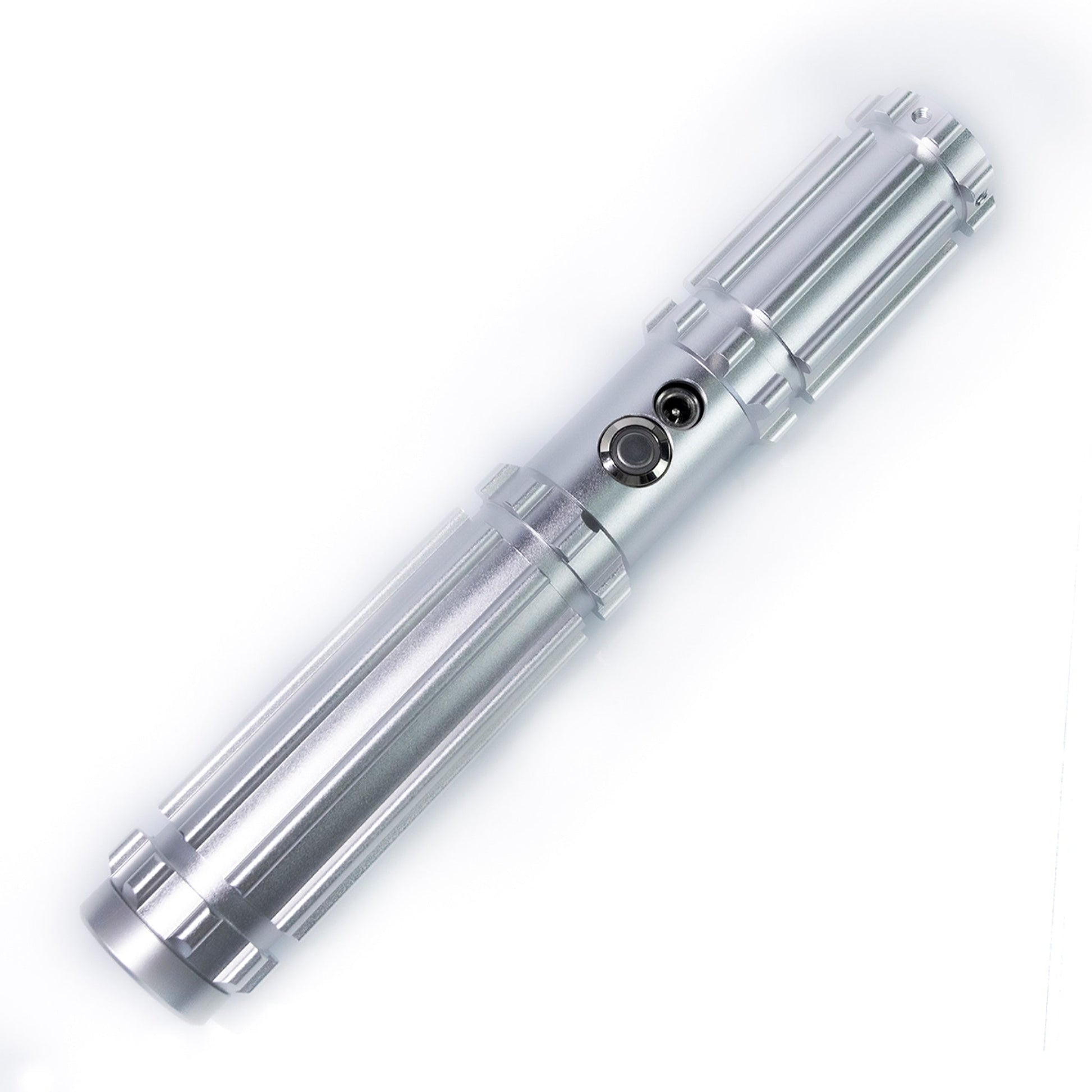 Star Wars No. C024 Silver Baselit Combat Lightsaber RGB Replica (No 104 Base) - NEXTLEVELUK