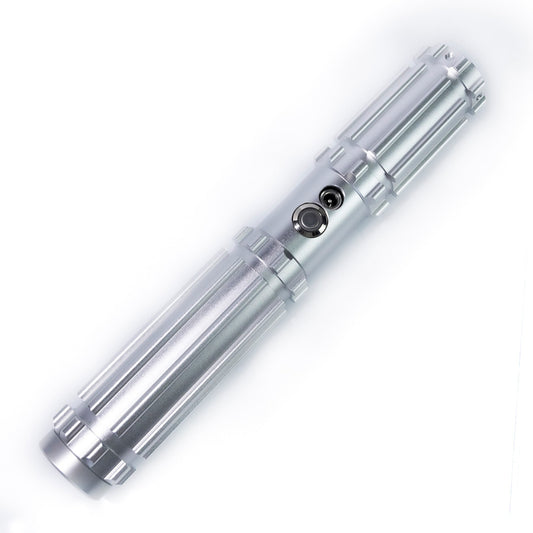 Star Wars No. C024 Silver Baselit Combat Lightsaber RGB Replica (No 104 Base) - NEXTLEVELUK