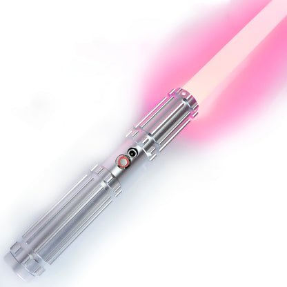 Star Wars No. C024 Silver Baselit Combat Lightsaber RGB Replica (No 104 Base) - NEXTLEVELUK
