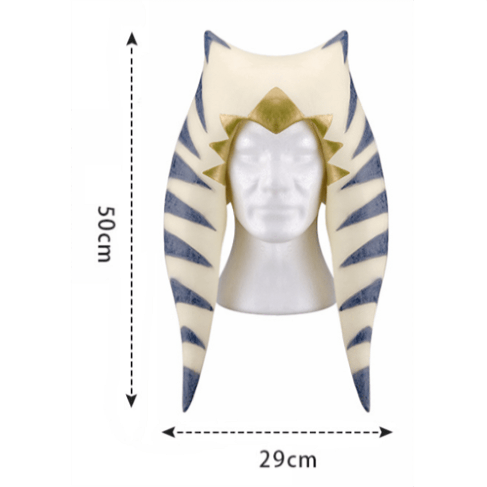 Star Wars The Mandalorian Ahsoka Headpiece Latex Mask - NEXTLEVELUK