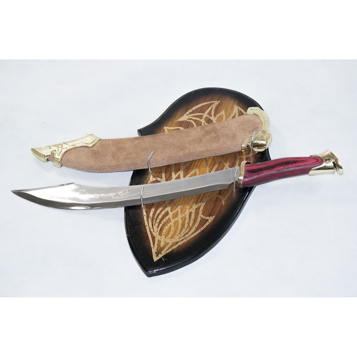 Lord of the Rings Aragorn Elven Angrist Metal Sword of the Ranger With Plaque