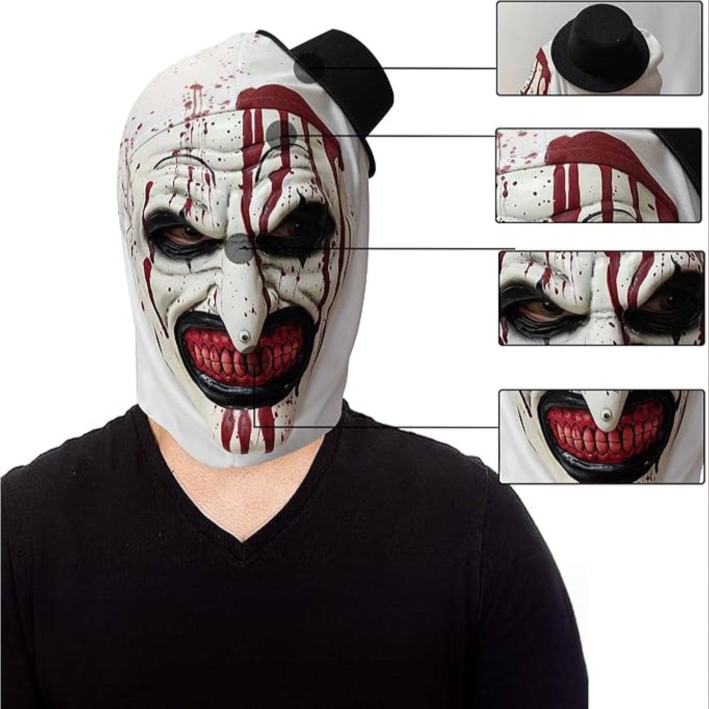 Terrifier Art the Clown Bloody Latex Mask - NEXTLEVELUK