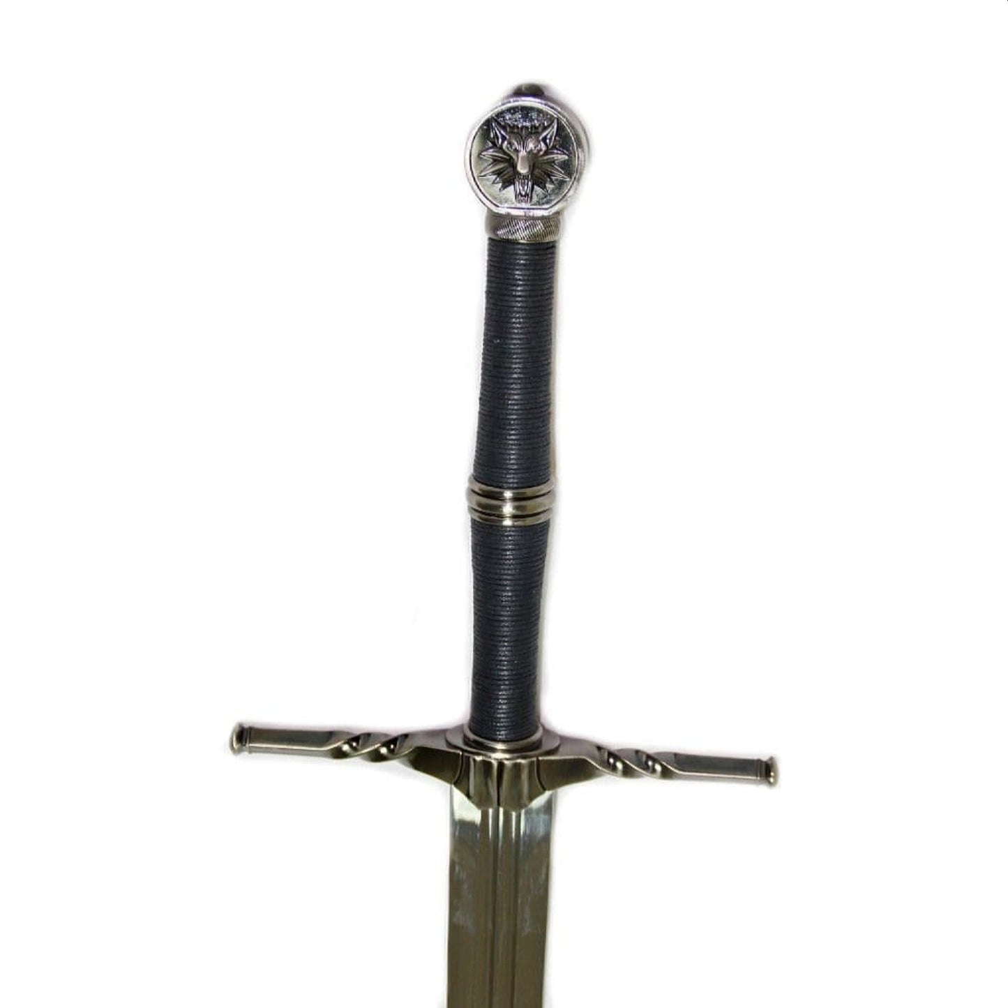 The Witcher 3 Geralt's Silver Horizontal Guard Wolf Pommel Metal Sword - NEXTLEVELUK