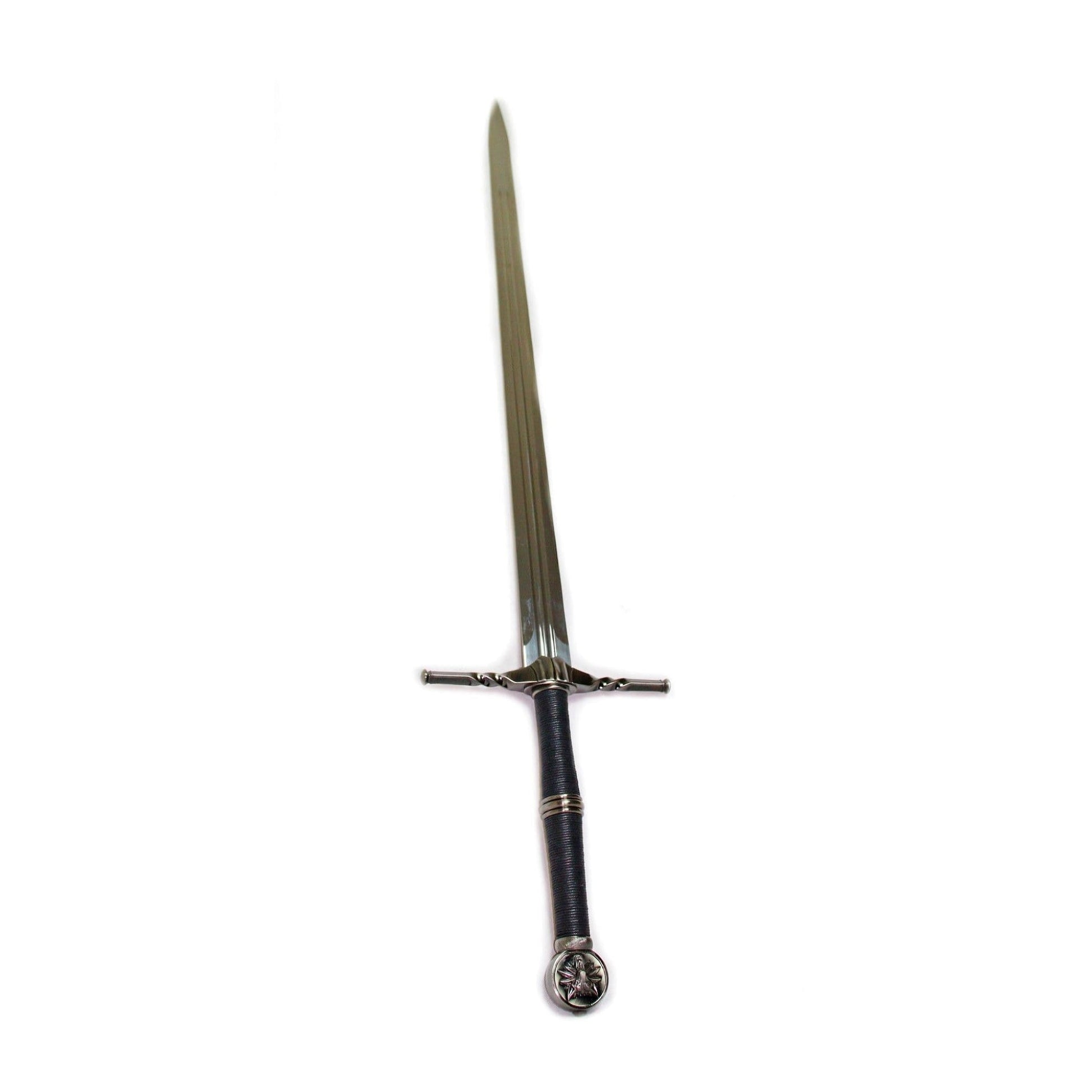 The Witcher 3 Geralt's Silver Horizontal Guard Wolf Pommel Metal Sword - NEXTLEVELUK