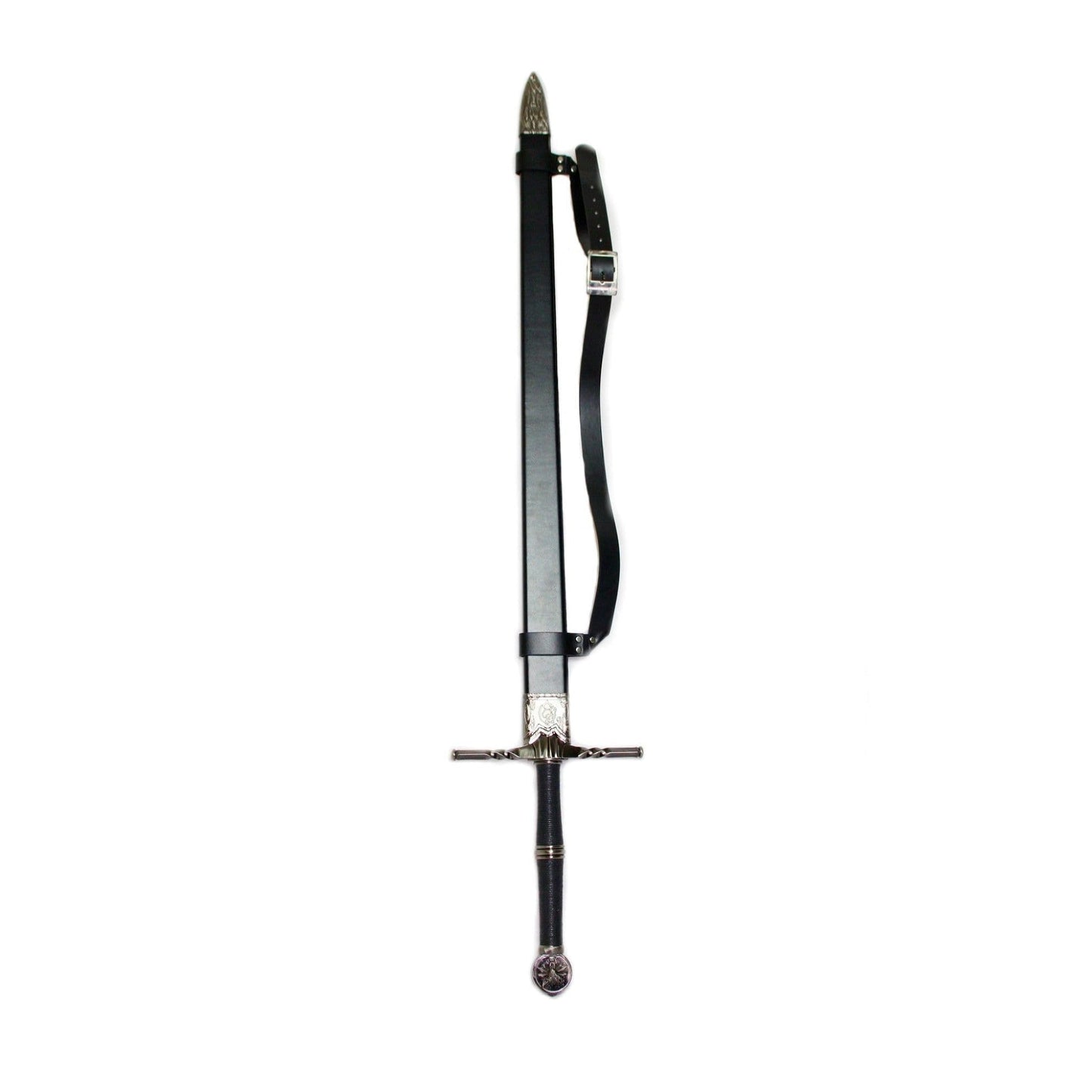 The Witcher 3 Geralt's Silver Horizontal Guard Wolf Pommel Metal Sword - NEXTLEVELUK