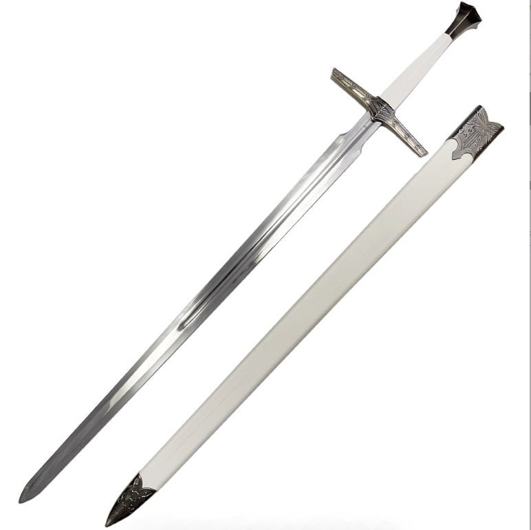 The Witcher TV Series Geralt of Rivia White Metal Sword - NEXTLEVELUK