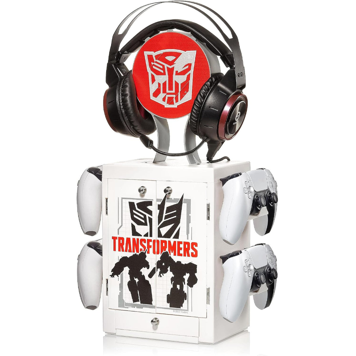 Numskull Official Transformers LED Light Gaming Locker, Controller Holder & Headset Stand