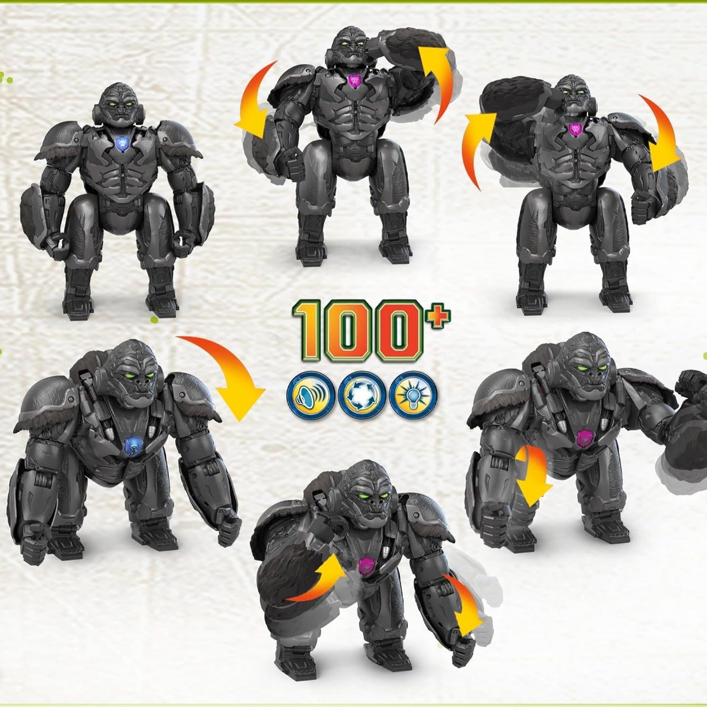 Transformers Rise of the Beast Command Convert Animatronic Optimus Primal Figure - NEXTLEVELUK