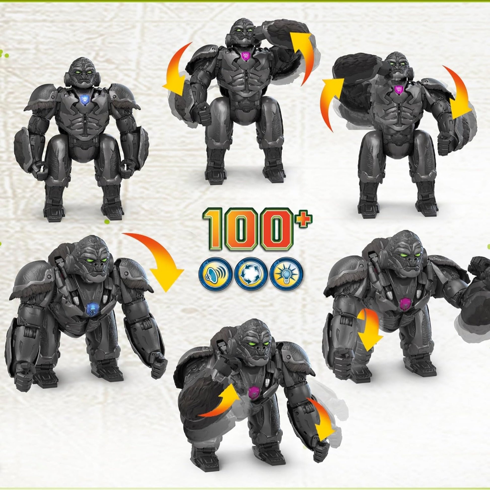Transformers Rise of the Beast Command Convert Animatronic Optimus Primal Figure - NEXTLEVELUK
