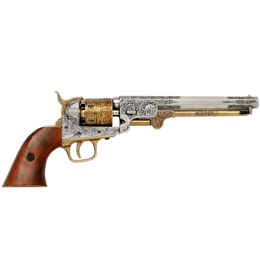 USA Navy Colt (Solid Brass Trim) 1851 Denix Replica G1040L - NEXTLEVELUK
