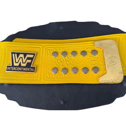 WWE Yellow New IC Intercontinental Championship Ultimate Warrior Replica Wrestling Title Belt 4MM Brass Plate