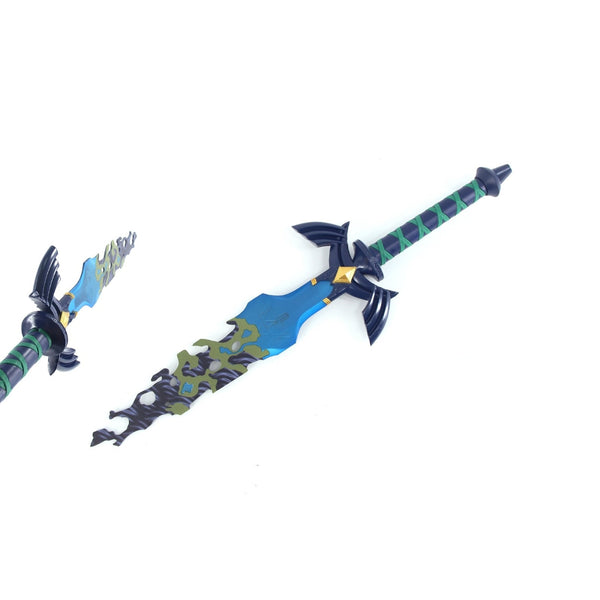 Zelda Tears of the Kingdom Corrupted Metal Master Sword with Stand